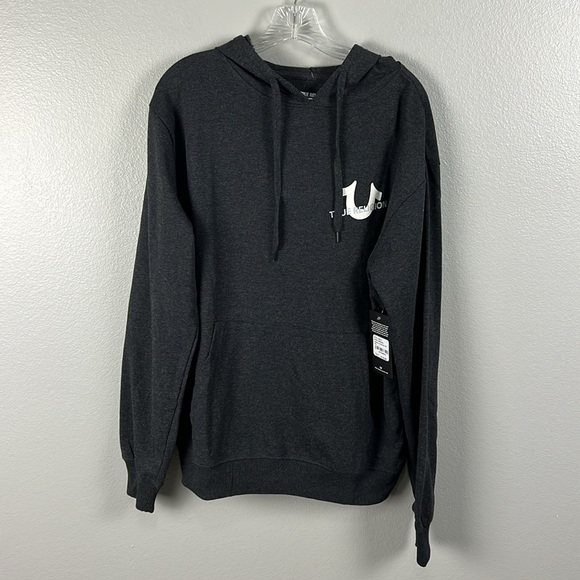 True Religion Slanted TR hoodie pullover - size L - Picture 2 of 12
